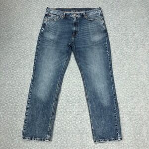 Levis 541 Jeans Mens 37x31 Blue Athletic Taper Fit Stretch Denim Medium Wash
